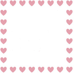 pink heart frame