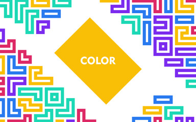 Abstract geometric color palette design with text space, perfect for digital or print applications