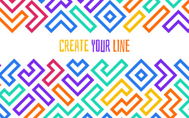 Maze Line Pattern Background Abstract Geometric Design