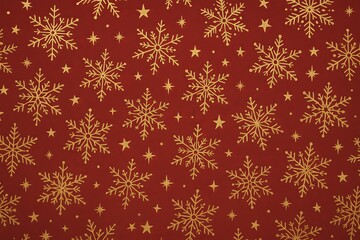 Christmas background featuring elegant gold snowflake and star pattern for festive design