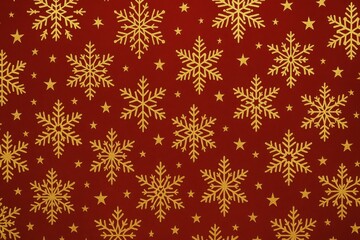 Christmas background featuring elegant gold snowflake and star pattern for festive design