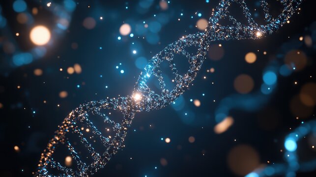 Dna helix structure representing science and research