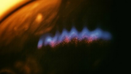 Intriguing cosmic gas cloud formation with vibrant blue and red hues against a dark expanse, creating a captivating celestial wonder that evokes awe and scientific intrigue