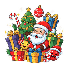 santa claus with gifts