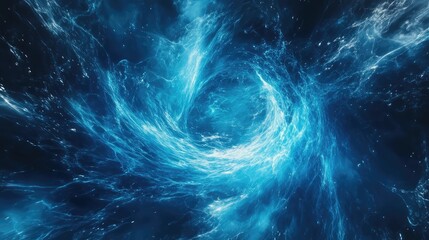 Fototapeta premium Abstract cosmic energy vortex in deep blue space