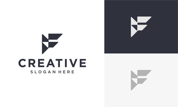 initial f vector logo