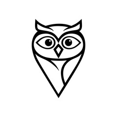Elegant Line Art Owl Logo – Modern Minimalist Bird Icon
