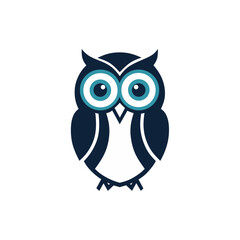 Modern Minimalist Owl Logo – Simple Smart Bird Icon
