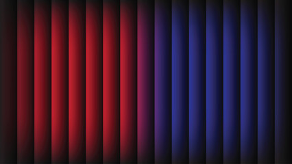 Abstract background with vertical lines and gradient color transition from red to blue on black backdrop