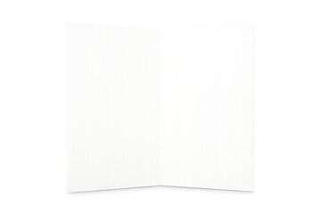 Blank white trifold brochure mockup template creating a clean design for presentation, advertising, and marketing on transparent background