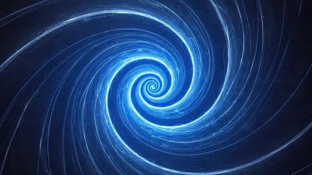 Mysterious Vortex: An abstract spiral vortex, swirls of radiant blue light that draw the eye into the depths of an otherworldly realm, perfect for themes of science, innovation, and mystery.