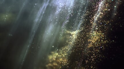 Fototapeta premium Shimmering particles creating abstract galaxy light effects