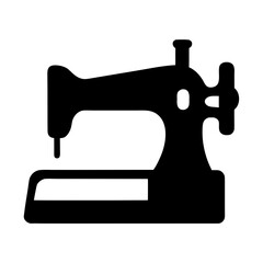 Classic silhouette of a vintage sewing machine