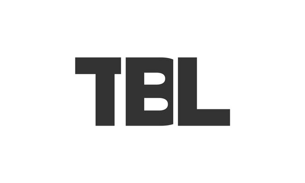 TBL logo design template with strong and modern bold text. Initial based vector logotype featuring simple and minimal typography. Trendy company identity.