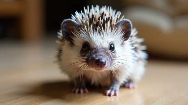 A small hedge sitting on top of a wooden floor, great for home decor or event decoration