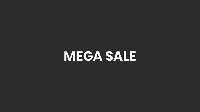Mega Sale Swirly Lines Text Animation 4K &ndash; Eye-Catching Promo Text for Seasonal Discounts and Huge Offers