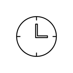 Clock illustration, a timekeeping device showing the hour isolated on