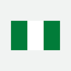 Obraz premium Nigeria Flag Vector Illustration