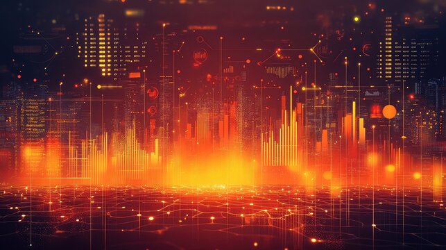 Digital city visualizing big data financial analytics - Powered by Adobe