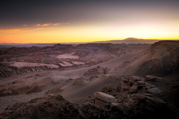 Sunset over the Moon Valley near San Pedro de Atacama