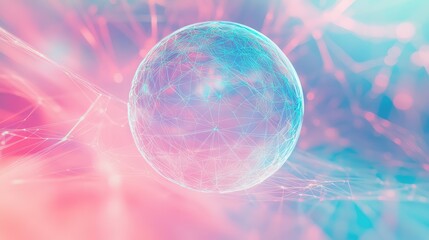 Digital globe network connecting data with futuristic technology