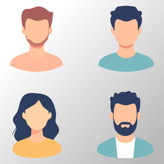 minimalist user avatars. Perfect for website UI, app profiles, team pages, and generic placeholder graphics.