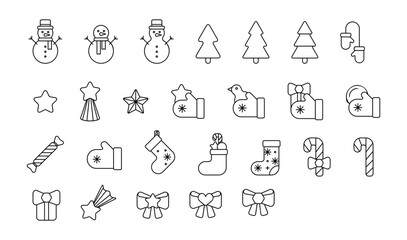 Christmas icon vector set
