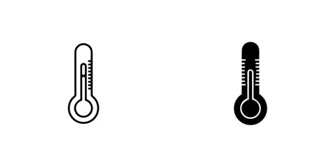 Icon of a thermometer, representing temperature measurement isolated on