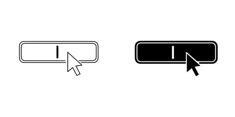 Illustration of a slider icon in black and white isolated on control symbol
