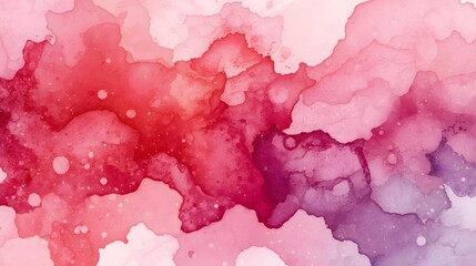 Fototapeta premium Abstract Watercolor Ink Background — Flowing Reds, Pinks, and Purples With Organic Bloom Textures and Soft Gradients.