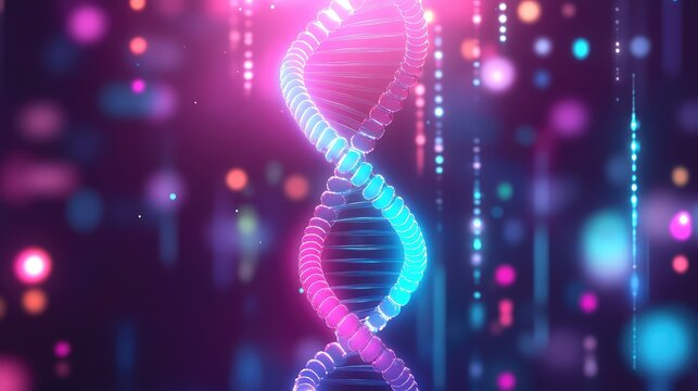 Dna double helix structure representing genetics and biology