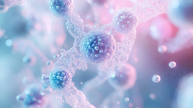 Microscopic cells structure forming a biological network