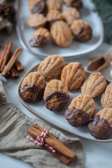 sweet home made gingerbread madeleines  for christmas