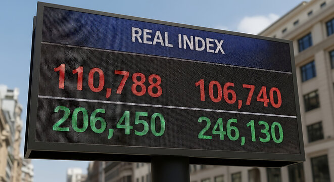 A real index display showing stock market information