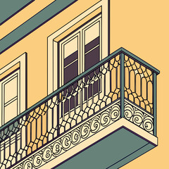 abstract background with staircase