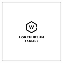 cw or wc hexagon logo