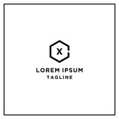 cx or xc hexagon logo