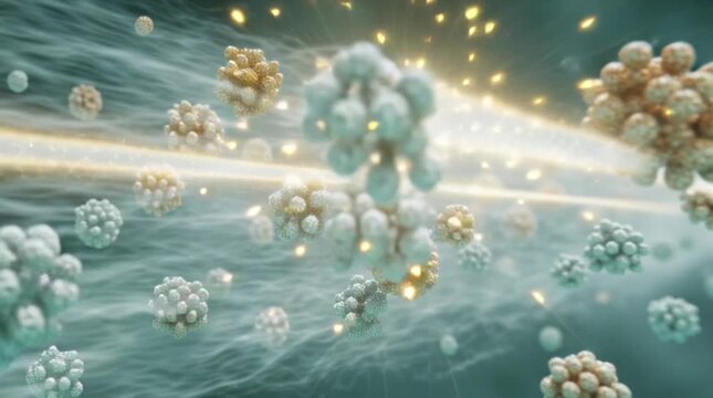Microscopic Vaccine Process Animation with Antigen&ndash;Antibody Interaction