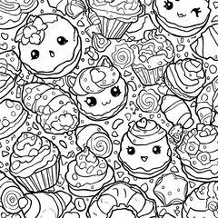 Coloring Pages Sweet Treats &ndash; Black & White Edition