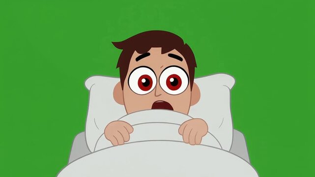 Restless Night Cartoon Character Animation Loop
