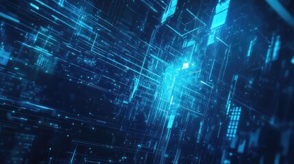 Digital data network lines creating abstract cyberspace grid