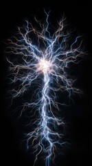 Electric discharge illuminating a dark background