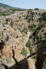 Les gorges d'Aradaina près d'Anopoli dans les Sfakia en Crète