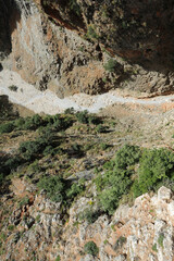 Les gorges d'Aradaina près d'Anopoli dans les Sfakia en Crète