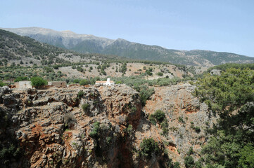 Les gorges d'Aradaina près d'Anopoli dans les Sfakia en Crète