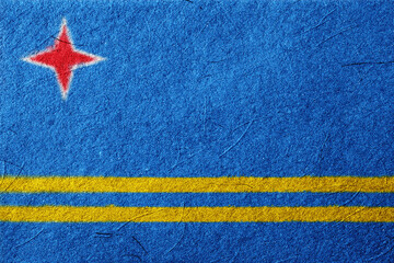 Vibrant image depicting the national flag with a field of vivid blue, accented by two horizontal...