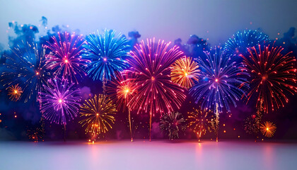 Brilliant Fireworks Across the Sky