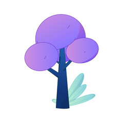 Indoor Potted Plant Vector Flat Gradient Illustration Light Healing Minimalist Nordic Home Aesthetic Asset
