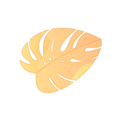 Indoor Potted Plant Vector Flat Gradient Illustration Light Healing Minimalist Nordic Home Aesthetic Asset
