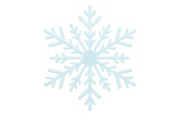 Snowflake illustration on a transparent background. Representing winter, frost, cold, and christmas decoration
